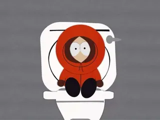 кенни на унитазе